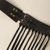 Cinto KENDALL negro de cuero vacuno – COCÓSHOES